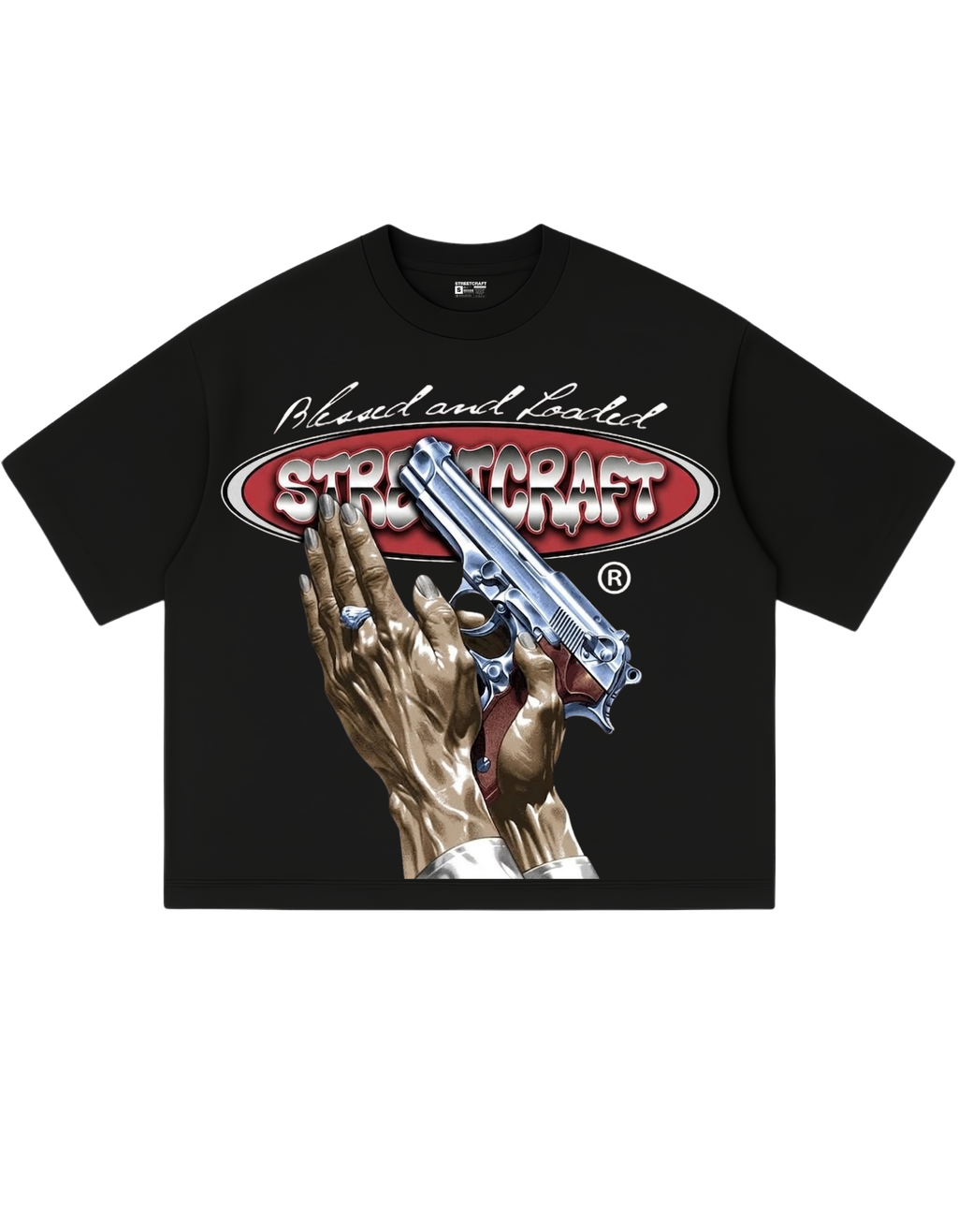 STREETCRAFT BLESSED AND LOADED BOXY TEE