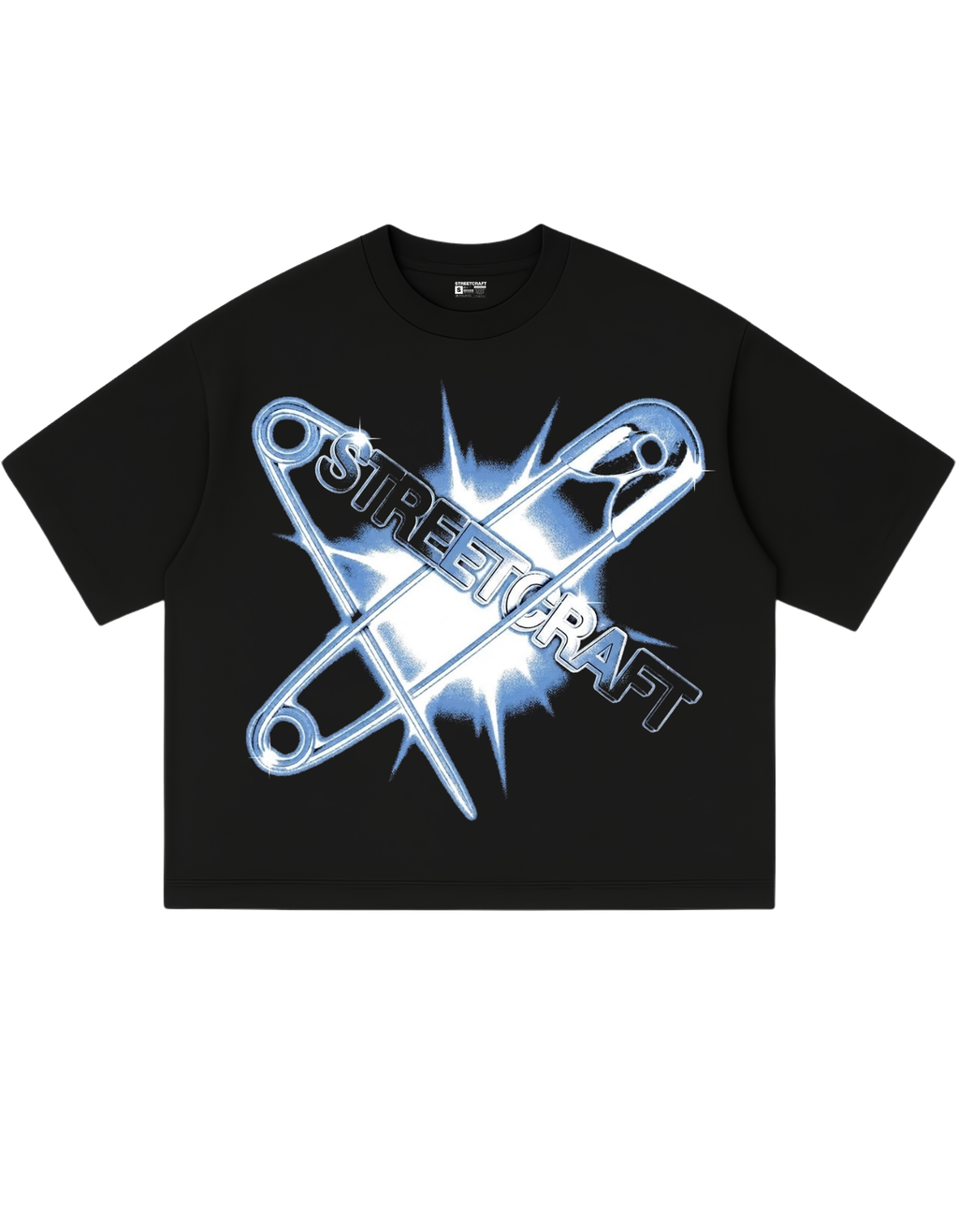 STREETCRAFT CHROME PIN BOXY FIT TEE